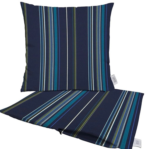 Other - RSH DECOR Sunbrella Pillow Covers Set of 3 – Stanton Lagoon – 24" x 24" – New